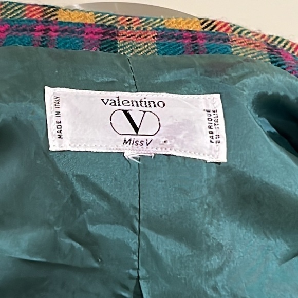 ⭐️ Vintage Valentino Miss V Plaid Blazer Made in Italy Medium - Picture 13 of 14